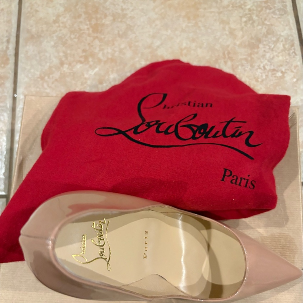 Christian Louboutin Nude Patent Leather Heels
